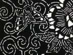 Antique Japanese Katagami Paper Kimono Stencil Butterfly Peony Flower Botan A770