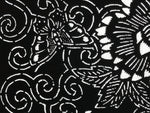 Antique Japanese Katagami Paper Kimono Stencil Butterfly Peony Flower Botan A770