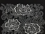 Antique Japanese Katagami Paper Kimono Stencil Butterfly Peony Flower Botan A770