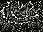 Antique Japanese Katagami Paper Kimono Stencil Butterfly Peony Flower Botan A770
