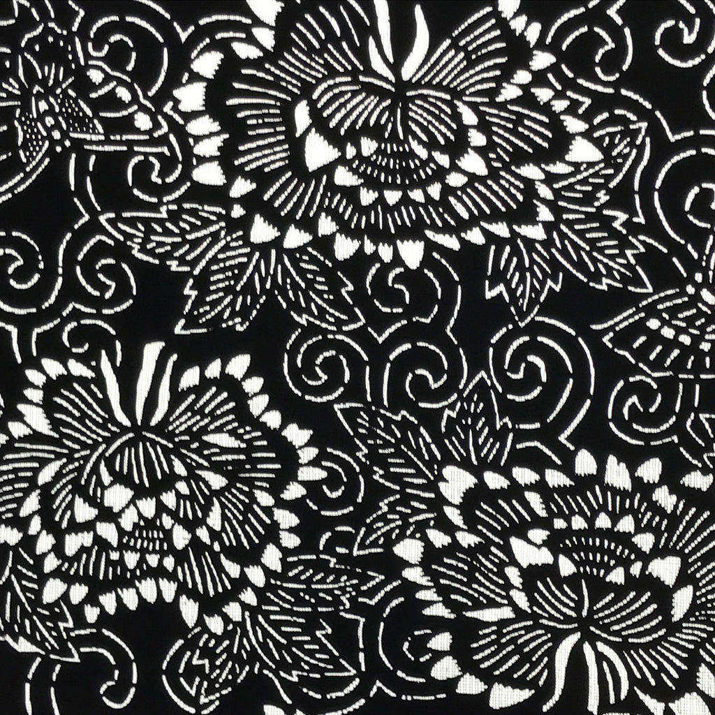 Antique Japanese Katagami Paper Kimono Stencil Butterfly Peony Flower Botan A770