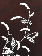 Antique Japanese Katagami Paper Kimono Stencil Chenille Plant Benihimonoki A801