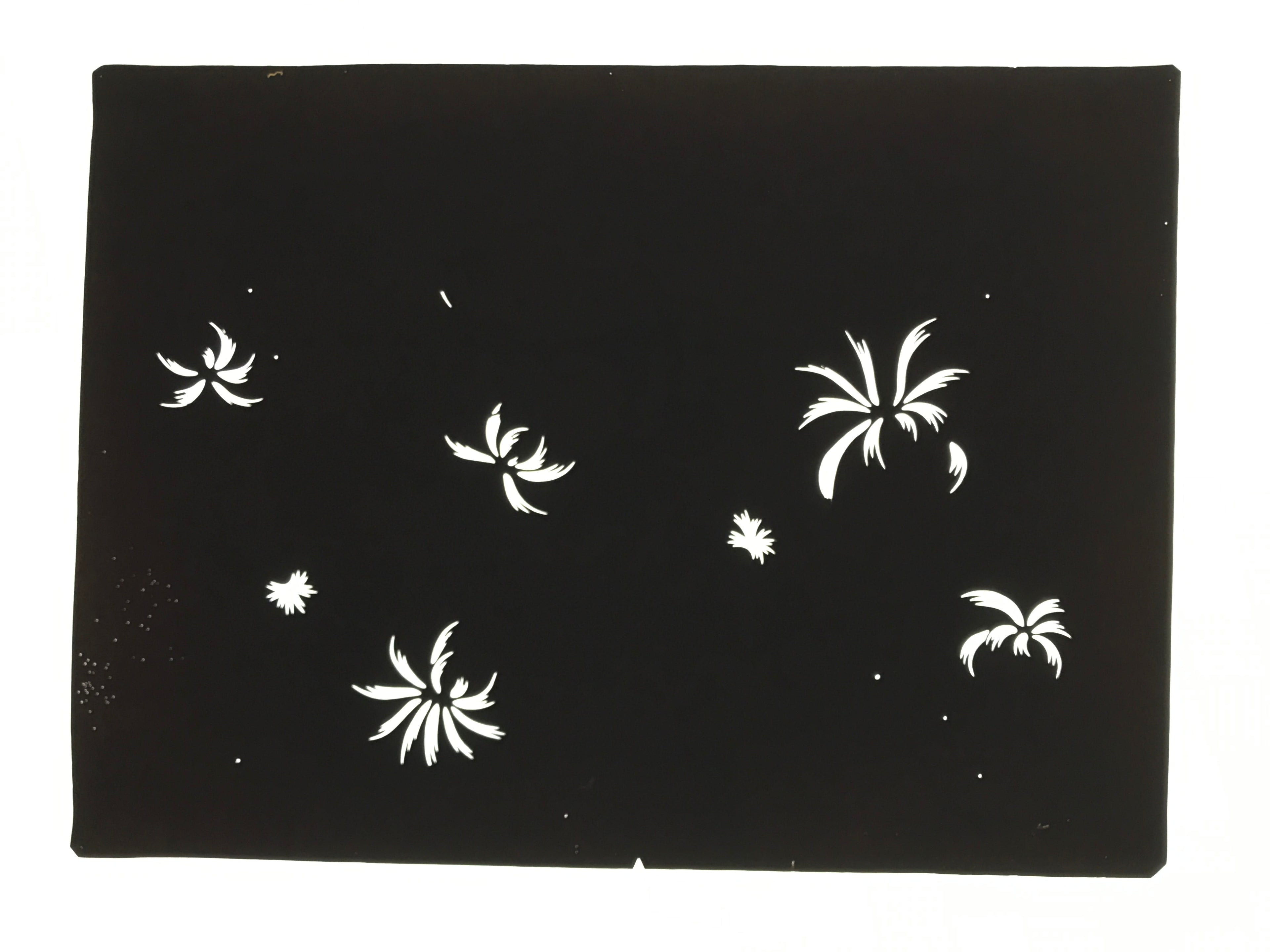 Antique Japanese Katagami Paper Kimono Stencil Chrysanthemum Petals Kiku A863