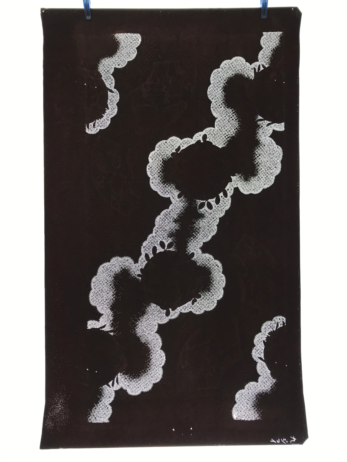 Antique Japanese Katagami Paper Kimono Stencil Decorative Background Design C893
