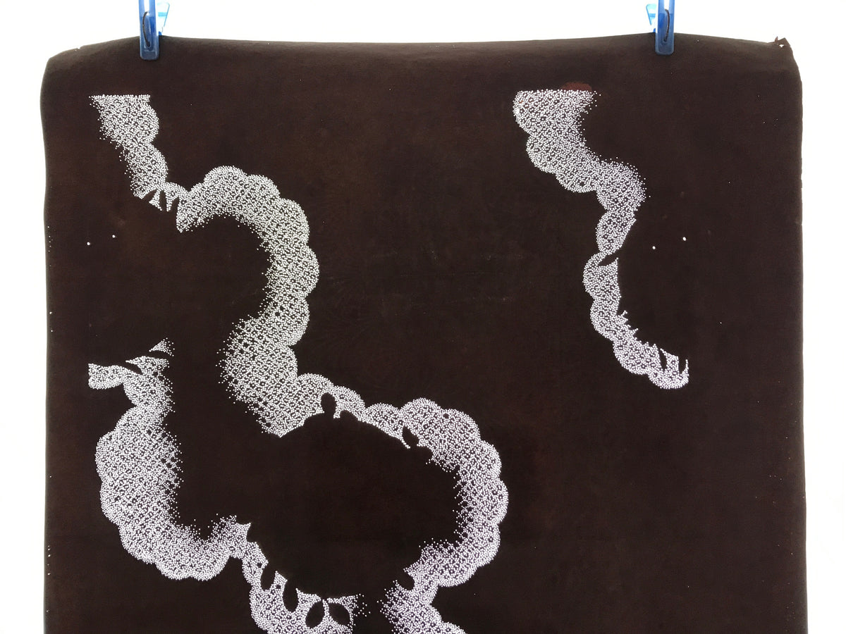 Antique Japanese Katagami Paper Kimono Stencil Decorative Background Design C893
