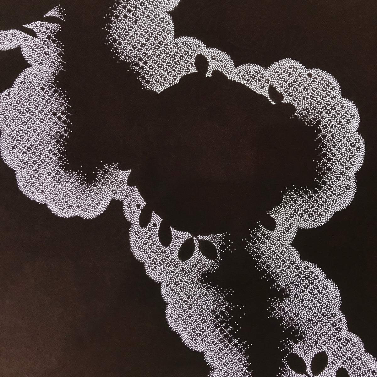Antique Japanese Katagami Paper Kimono Stencil Decorative Background Design C893