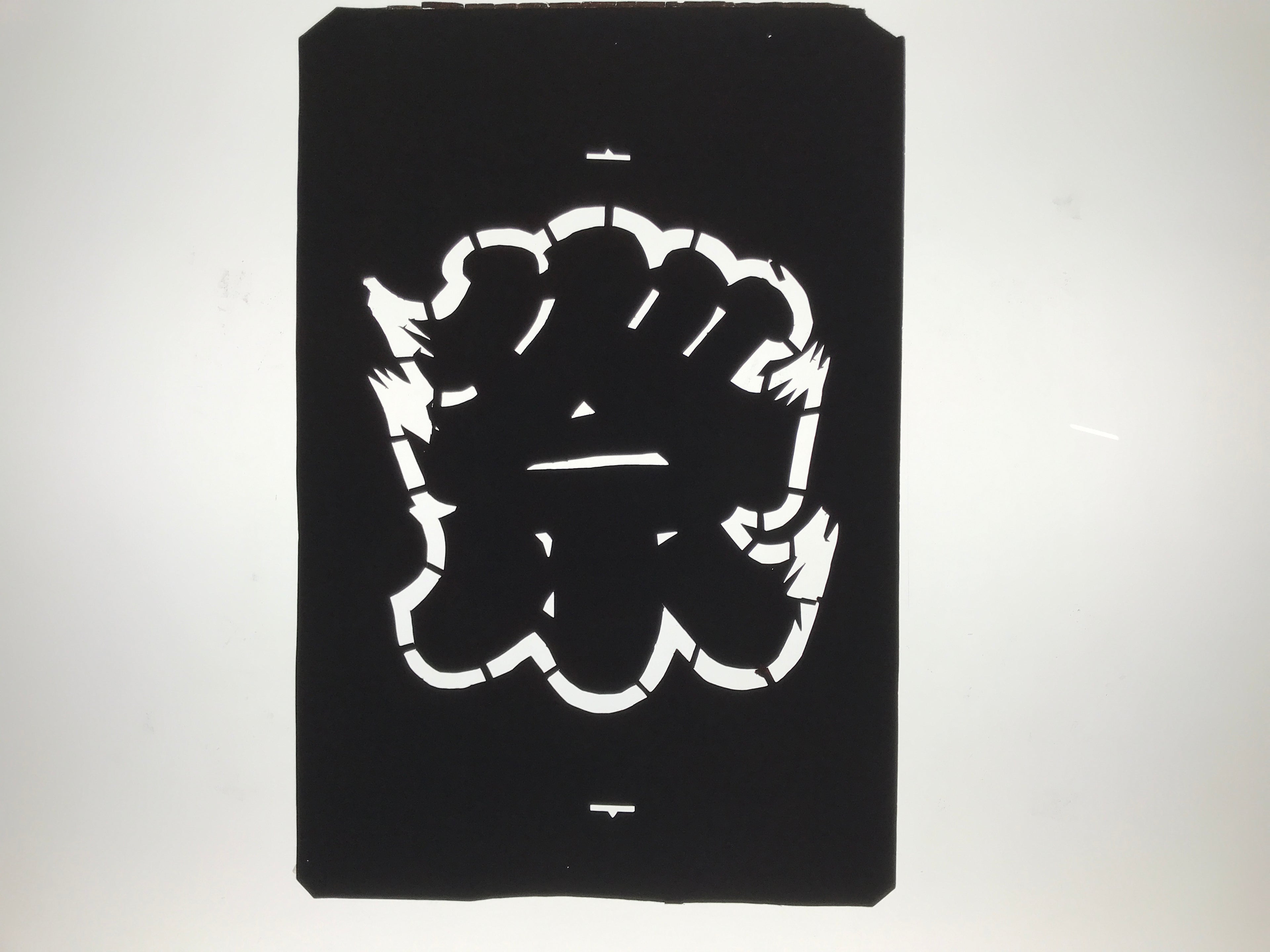 Antique Japanese Katagami Paper Kimono Stencil Festival Matsuri Large Kanji A855