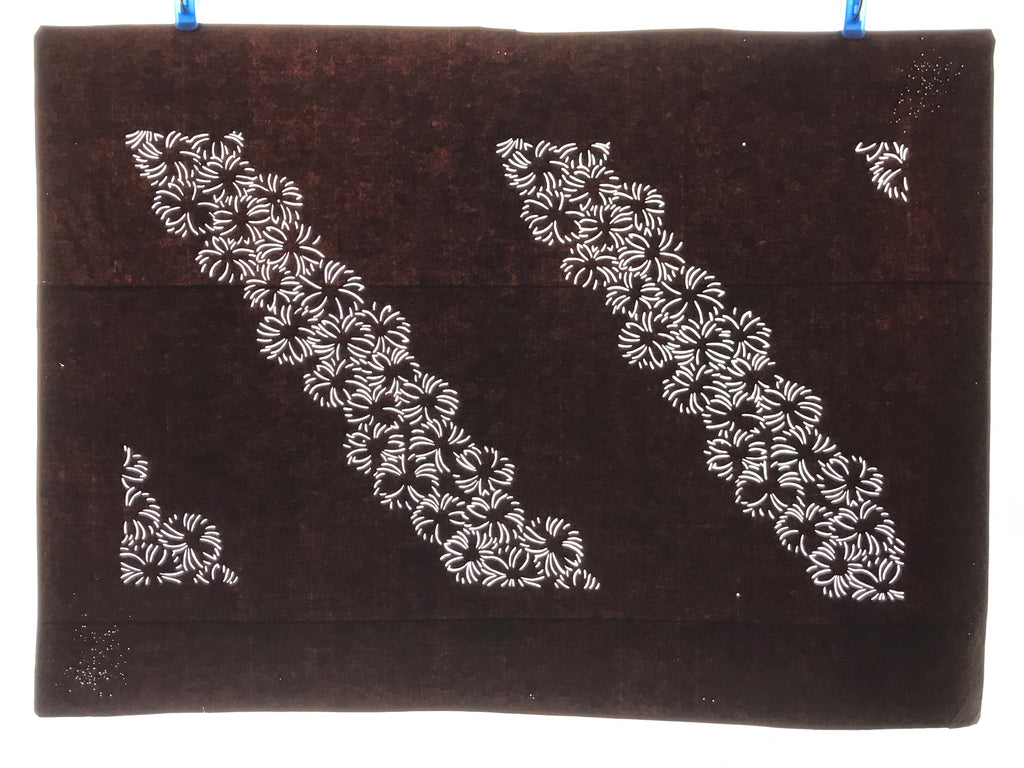 Antique Japanese Katagami Paper Kimono Stencil Hana Flower Pattern A752