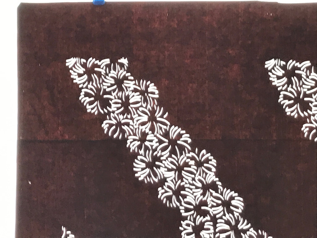 Antique Japanese Katagami Paper Kimono Stencil Hana Flower Pattern A752