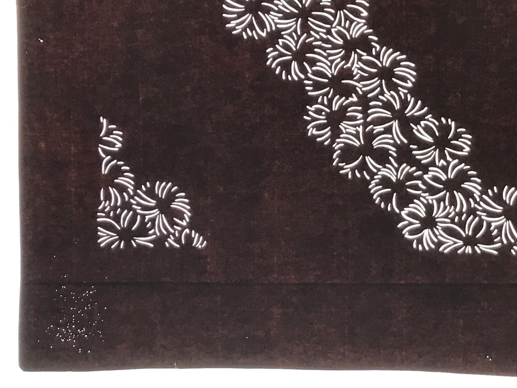Antique Japanese Katagami Paper Kimono Stencil Hana Flower Pattern A752