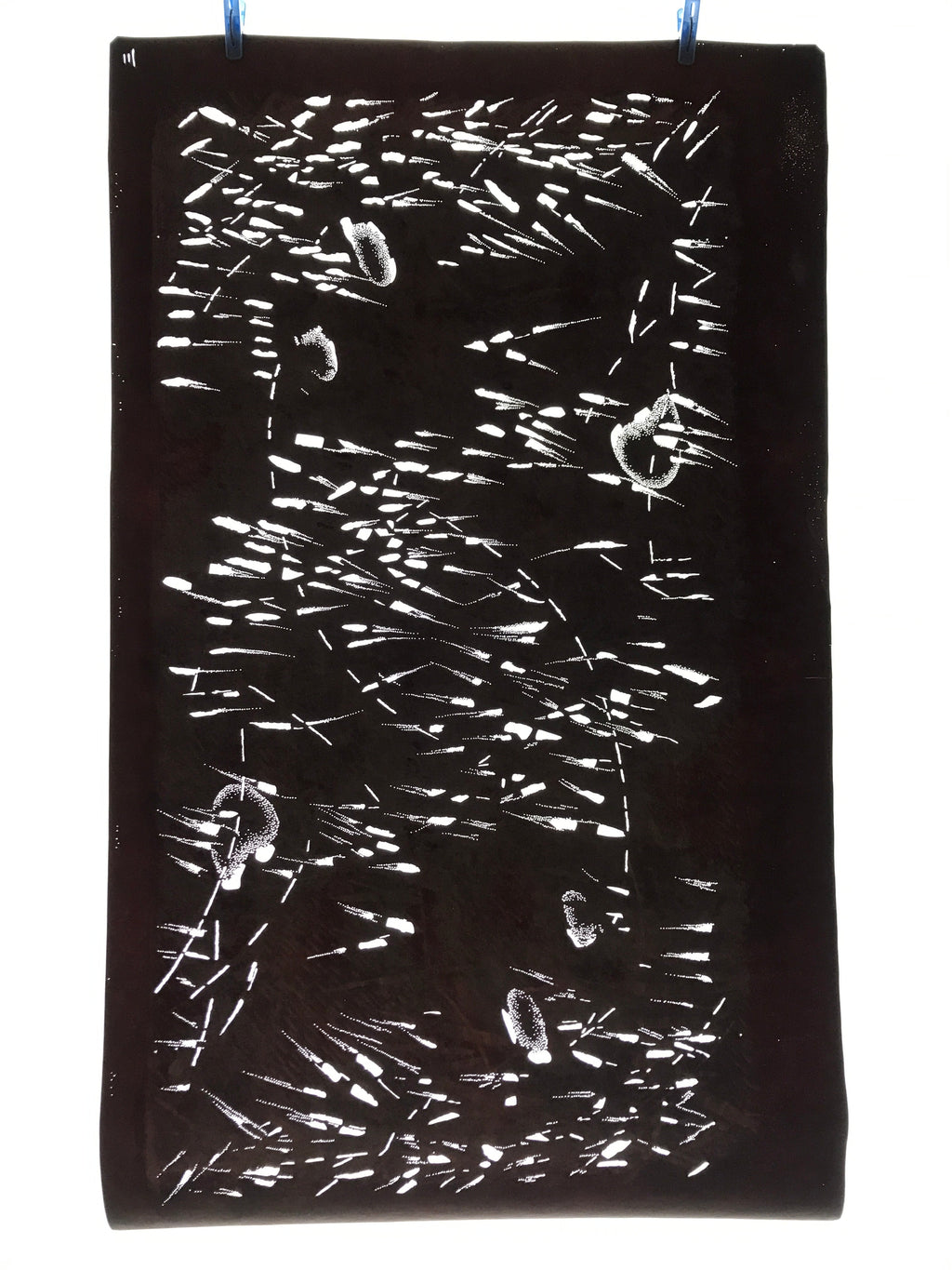 Antique Japanese Katagami Paper Kimono Stencil Katazome Abstract Pattern C903