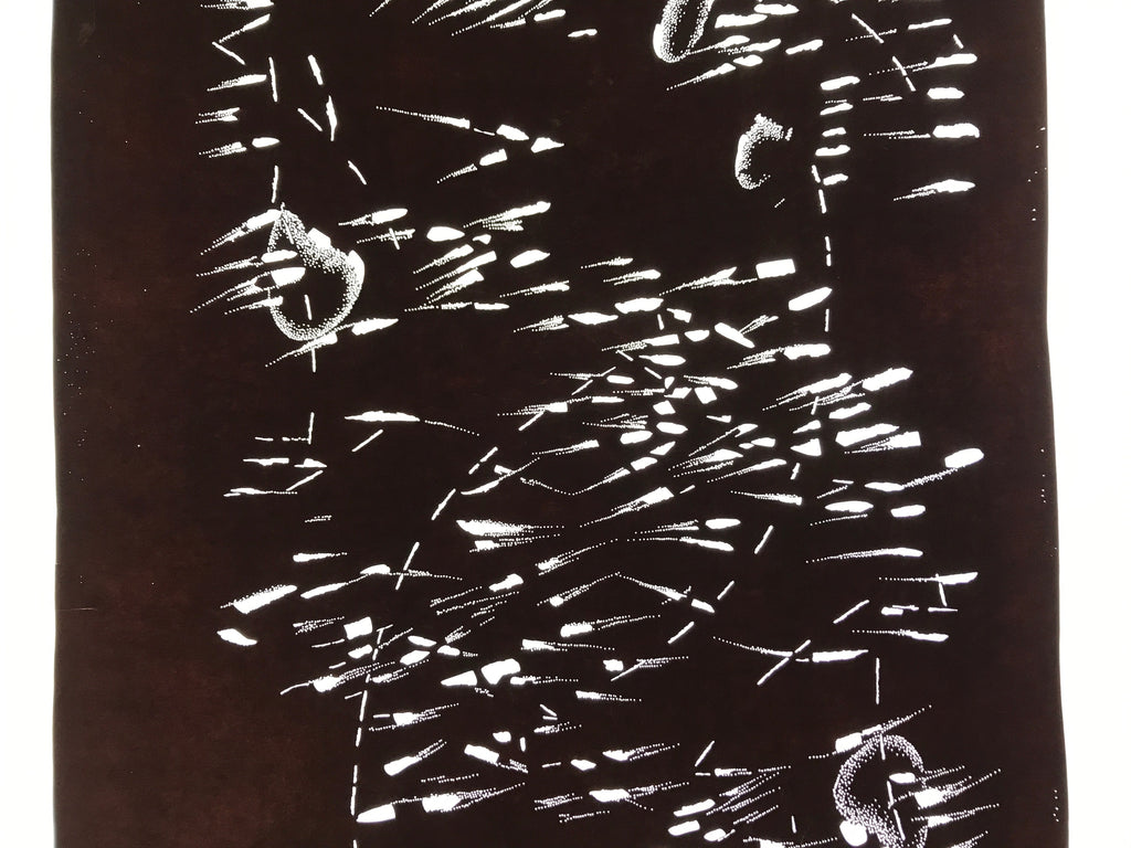 Antique Japanese Katagami Paper Kimono Stencil Katazome Abstract Pattern C903