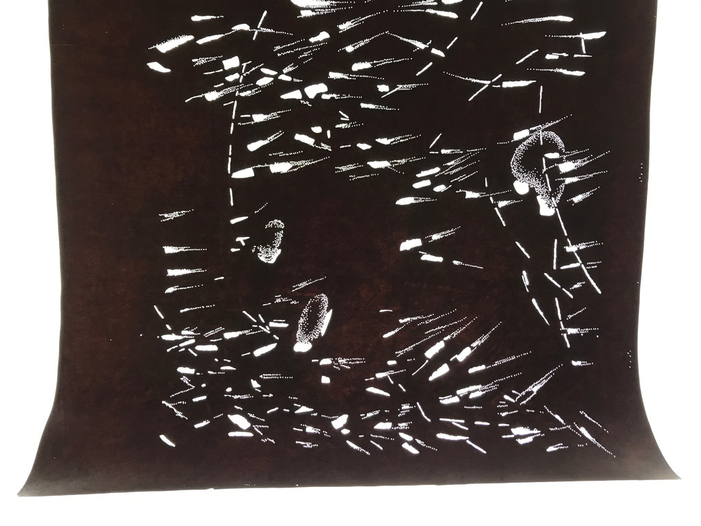 Antique Japanese Katagami Paper Kimono Stencil Katazome Abstract Pattern C903