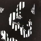 Antique Japanese Katagami Paper Kimono Stencil Katazome Background Floral C923