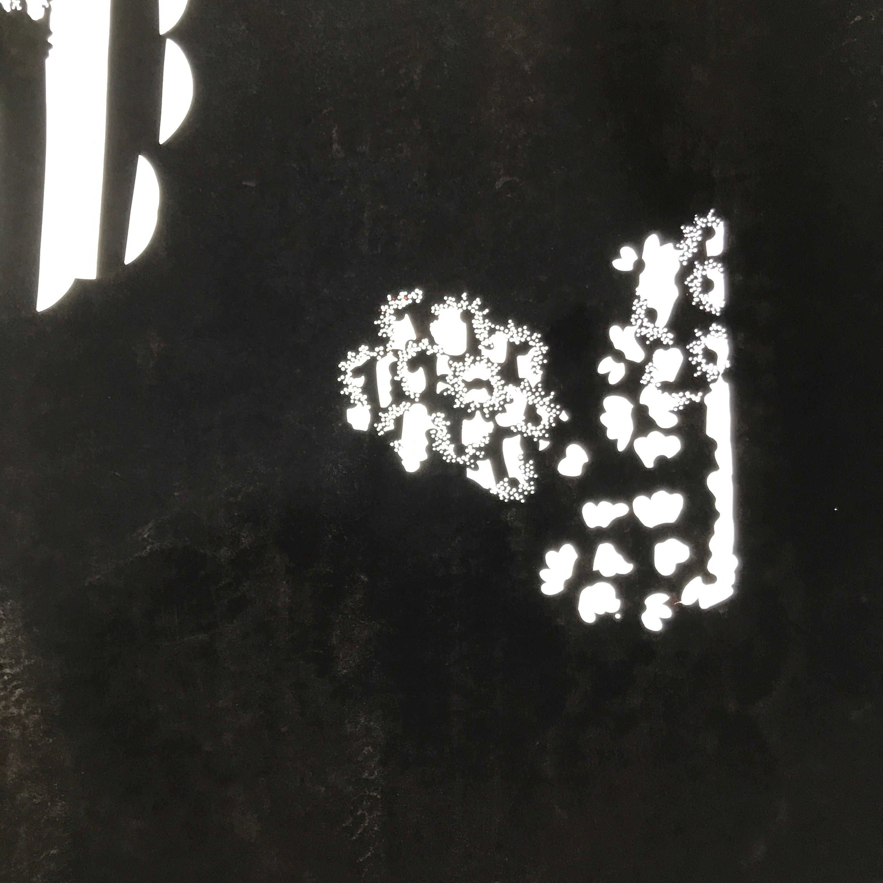 Antique Japanese Katagami Paper Kimono Stencil Katazome Background Floral C923