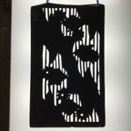 Antique Japanese Katagami Paper Kimono Stencil Katazome Background Floral C925