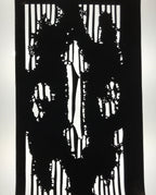 Antique Japanese Katagami Paper Kimono Stencil Katazome Background Floral C928