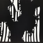 Antique Japanese Katagami Paper Kimono Stencil Katazome Background Floral C928