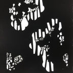 Antique Japanese Katagami Paper Kimono Stencil Katazome Background Floral C929