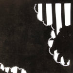 Antique Japanese Katagami Paper Kimono Stencil Katazome Background Floral C931