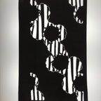 Antique Japanese Katagami Paper Kimono Stencil Katazome Background Floral C931