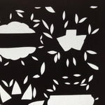 Antique Japanese Katagami Paper Kimono Stencil Katazome Background Leaves C941