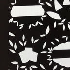 Antique Japanese Katagami Paper Kimono Stencil Katazome Background Leaves C941