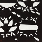 Antique Japanese Katagami Paper Kimono Stencil Katazome Background Leaves C941