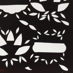 Antique Japanese Katagami Paper Kimono Stencil Katazome Background Leaves C941