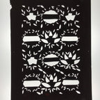 Antique Japanese Katagami Paper Kimono Stencil Katazome Background Leaves C941