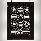 Antique Japanese Katagami Paper Kimono Stencil Katazome Background Leaves C941