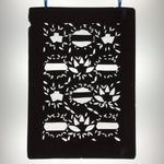 Antique Japanese Katagami Paper Kimono Stencil Katazome Background Leaves C941