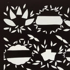 Antique Japanese Katagami Paper Kimono Stencil Katazome Background Leaves C943