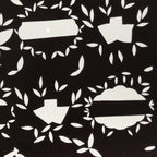 Antique Japanese Katagami Paper Kimono Stencil Katazome Background Leaves C943