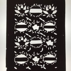 Antique Japanese Katagami Paper Kimono Stencil Katazome Background Leaves C943