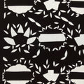 Antique Japanese Katagami Paper Kimono Stencil Katazome Background Leaves C943