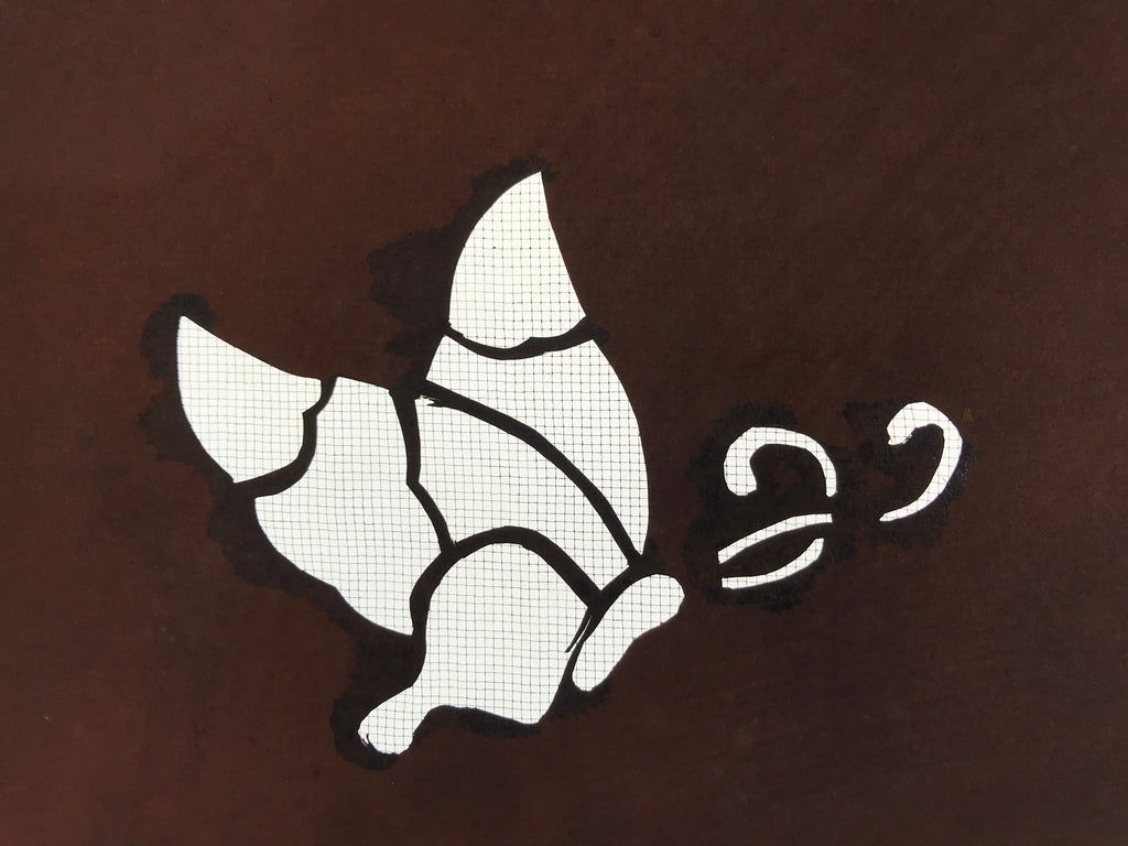 Antique Japanese Katagami Paper Kimono Stencil Katazome Butterflies A668