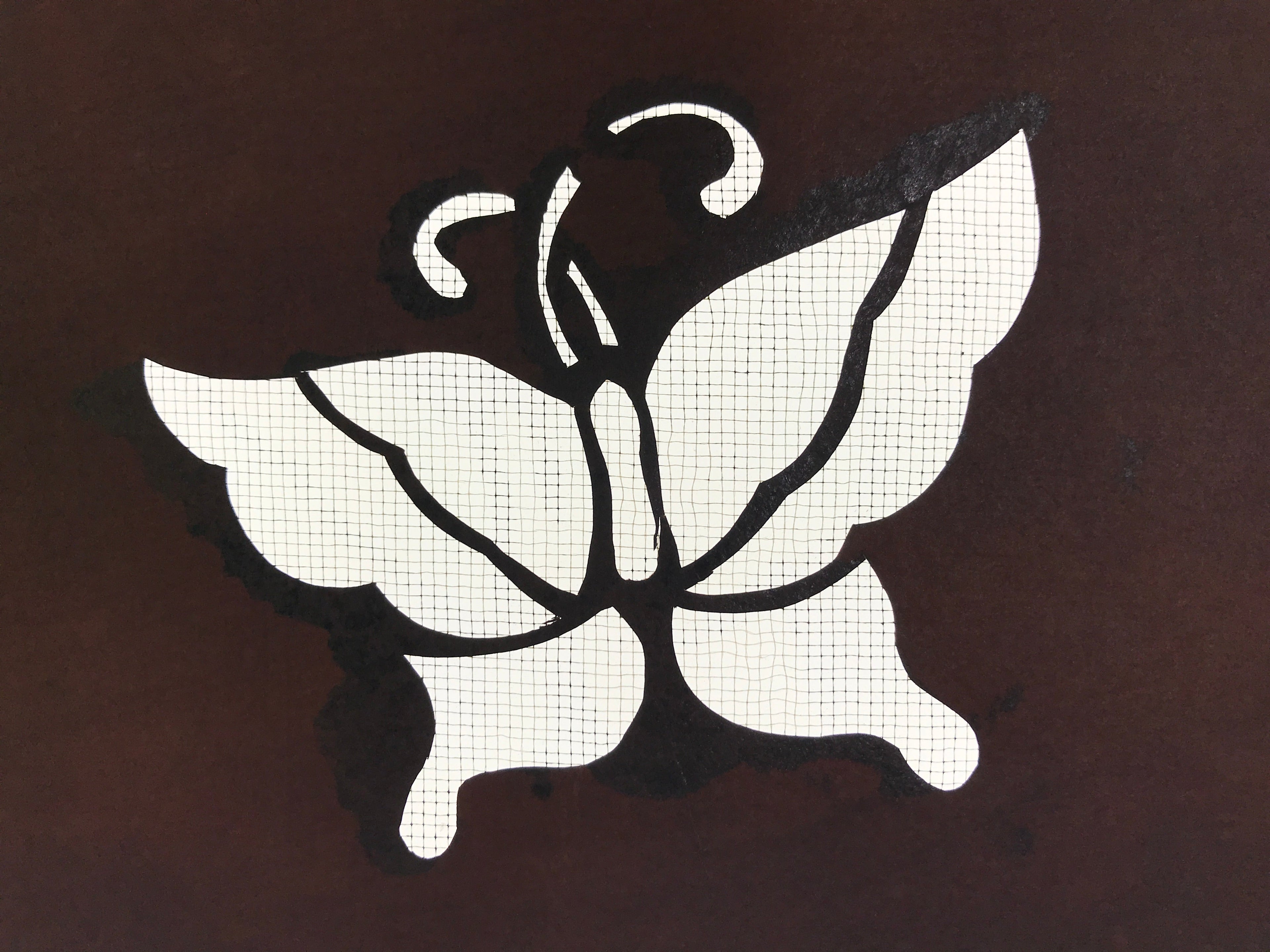 Antique Japanese Katagami Paper Kimono Stencil Katazome Butterflies A668