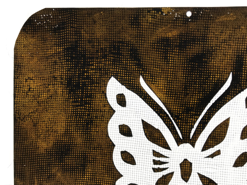 Antique Japanese Katagami Paper Kimono Stencil Katazome Butterfly Chouchou A759