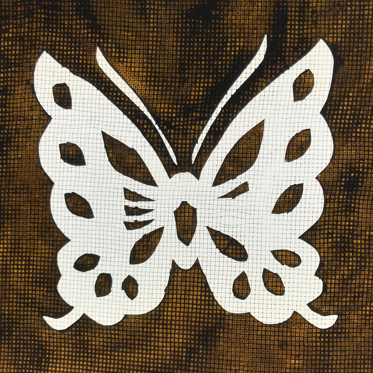 Antique Japanese Katagami Paper Kimono Stencil Katazome Butterfly Chouchou A759