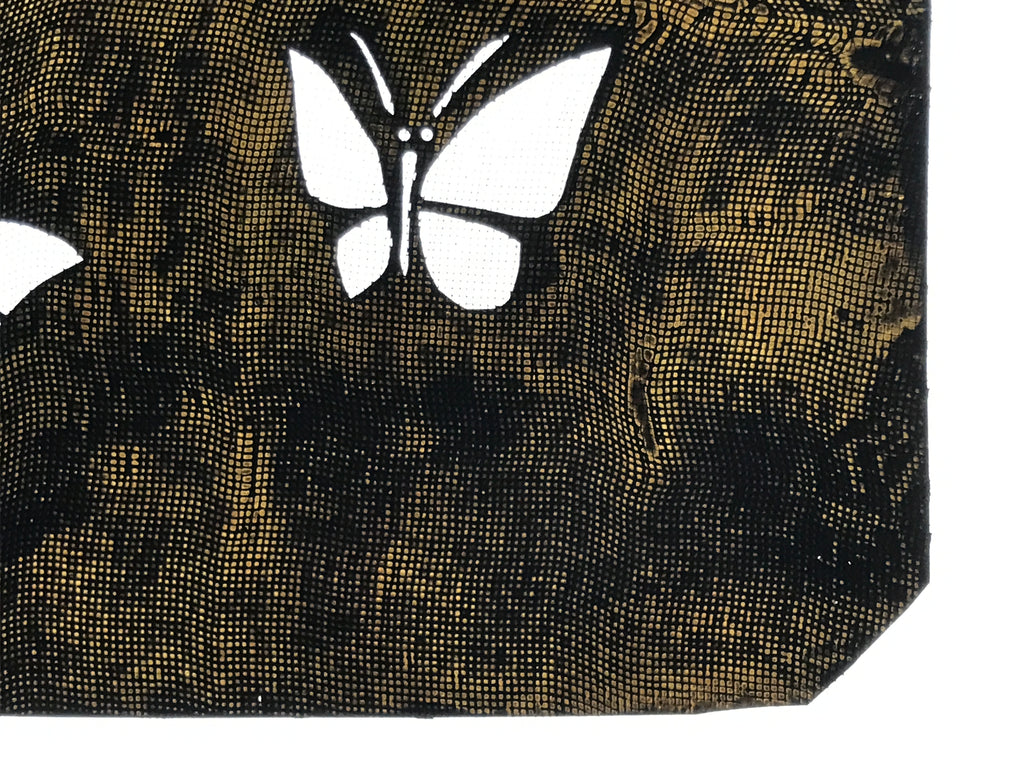 Antique Japanese Katagami Paper Kimono Stencil Katazome Butterfly Chouchou A764