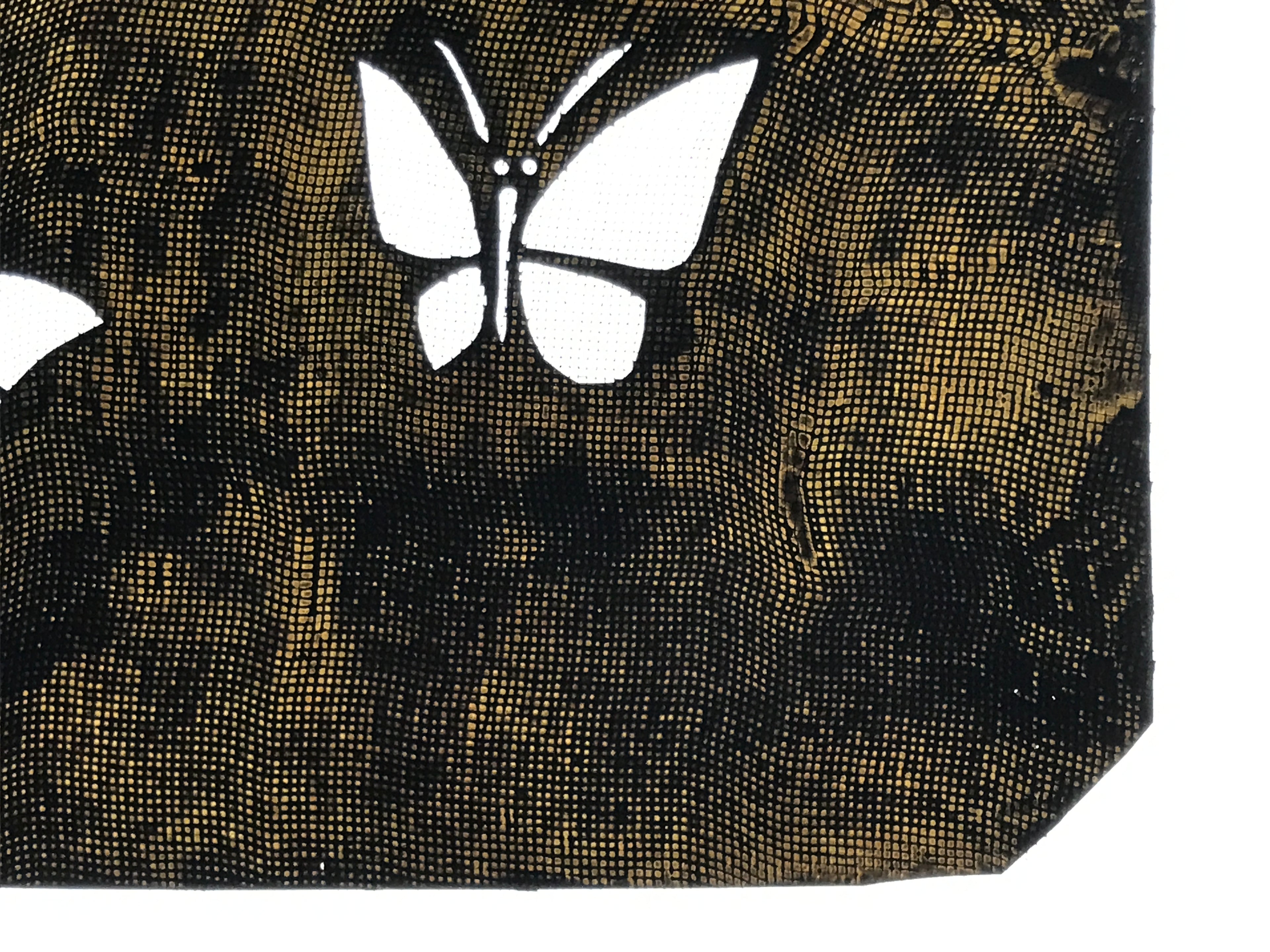 Antique Japanese Katagami Paper Kimono Stencil Katazome Butterfly Chouchou A764