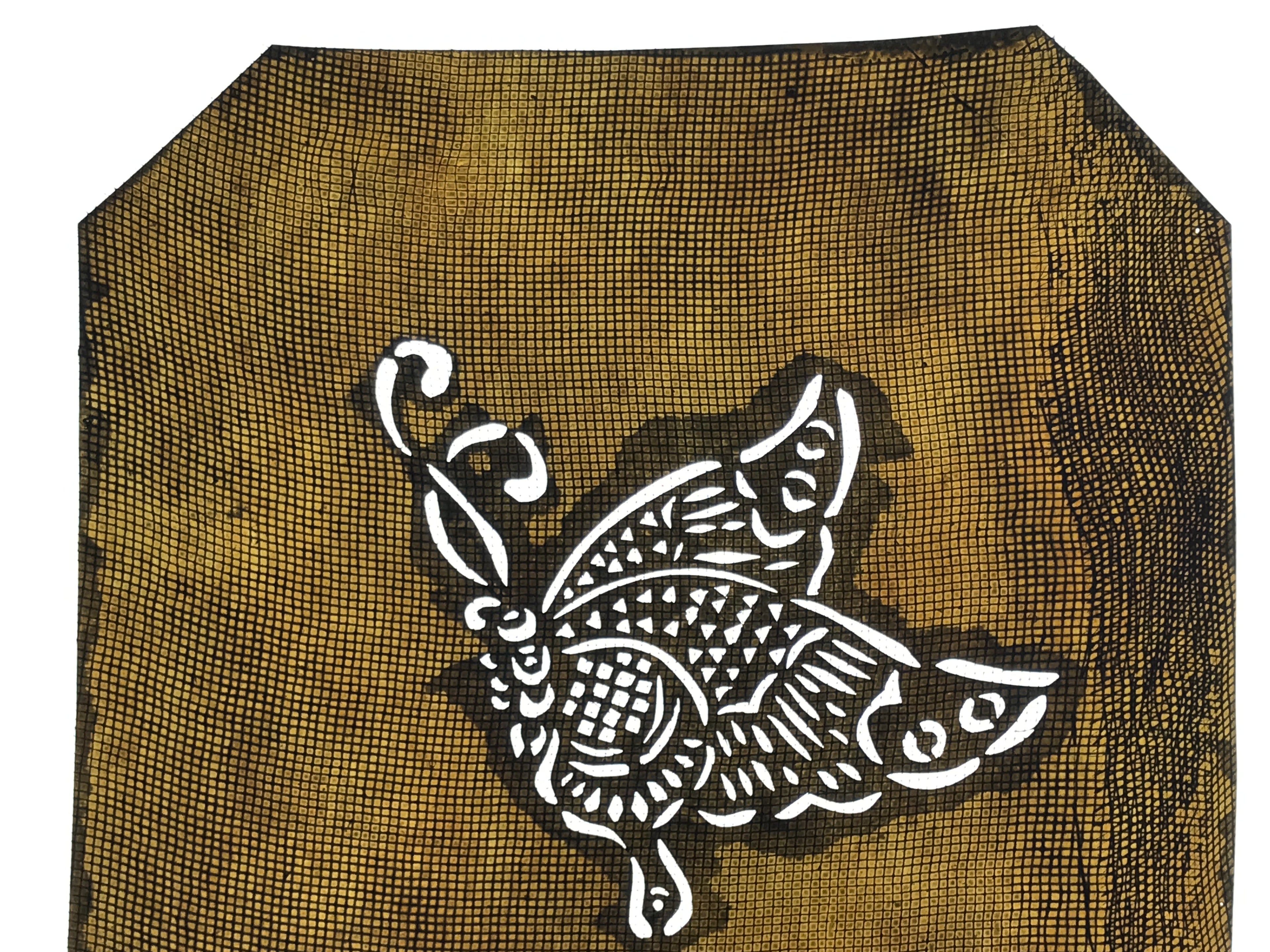 Antique Japanese Katagami Paper Kimono Stencil Katazome Butterfly Design A778