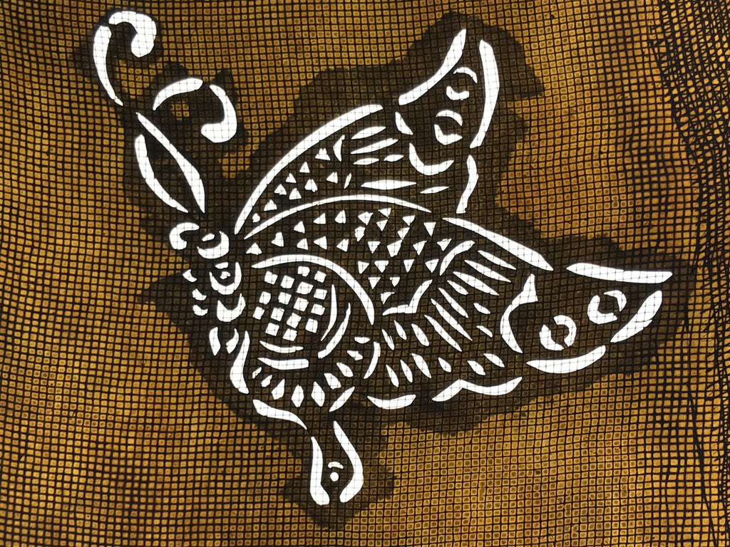 Antique Japanese Katagami Paper Kimono Stencil Katazome Butterfly Design A778