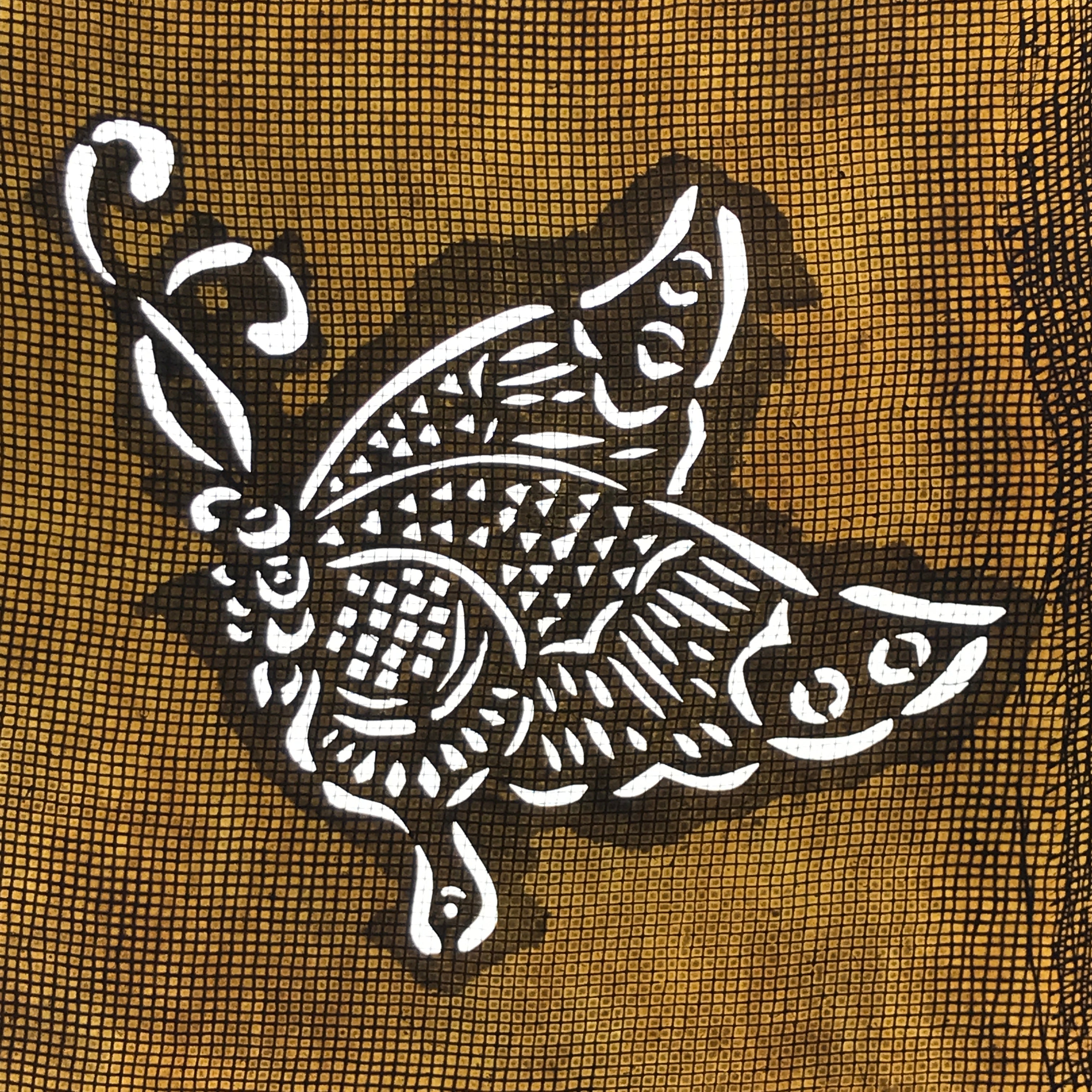 Antique Japanese Katagami Paper Kimono Stencil Katazome Butterfly Design A778