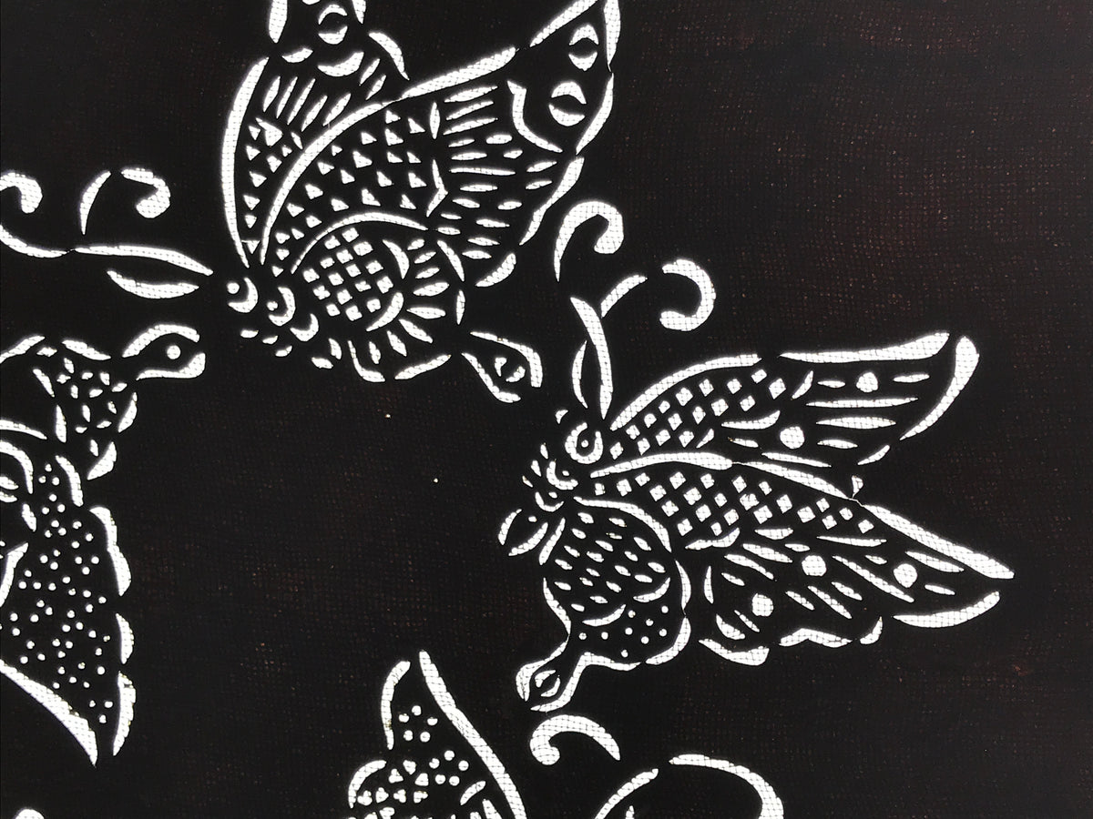 Antique Japanese Katagami Paper Kimono Stencil Katazome Butterfly Design A779