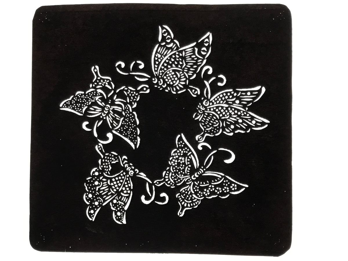 Antique Japanese Katagami Paper Kimono Stencil Katazome Butterfly Design A779