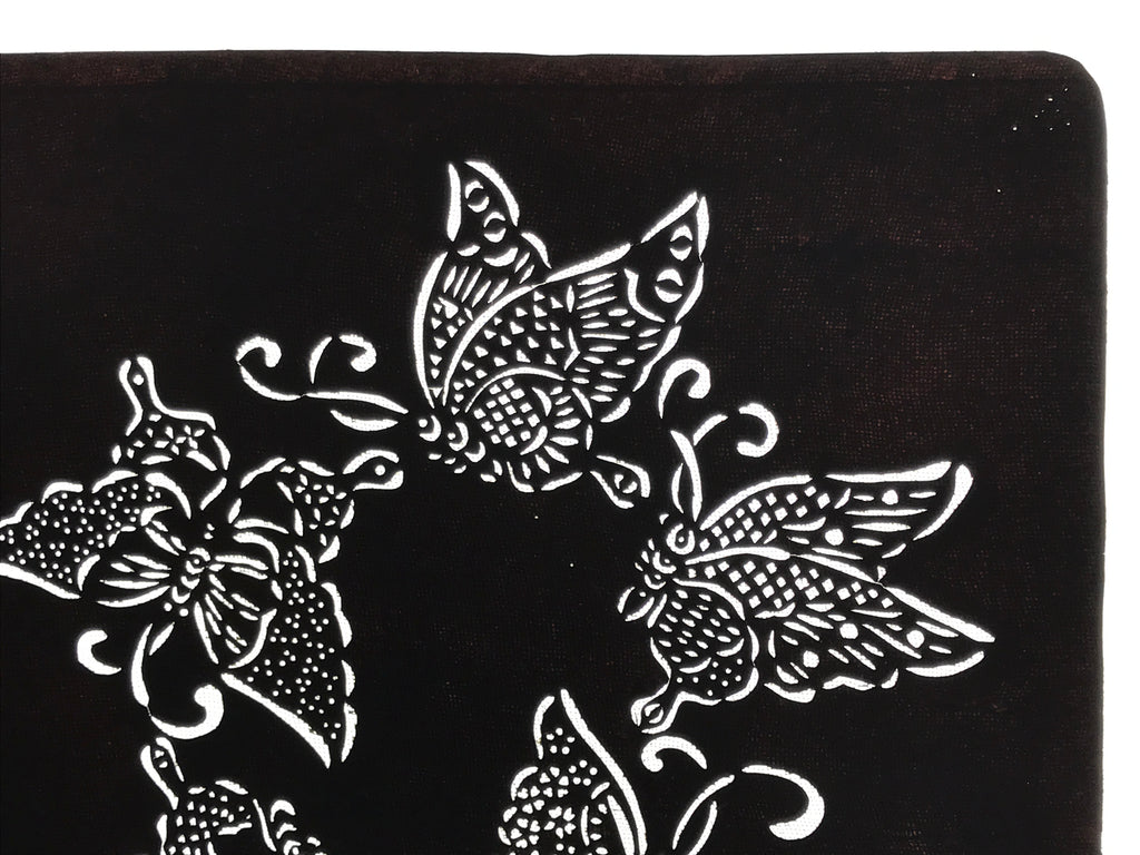 Antique Japanese Katagami Paper Kimono Stencil Katazome Butterfly Design A779