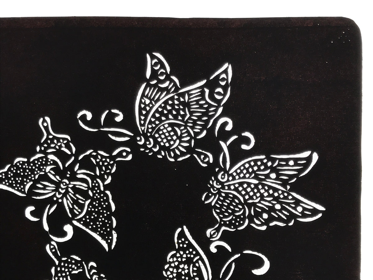 Antique Japanese Katagami Paper Kimono Stencil Katazome Butterfly Design A779