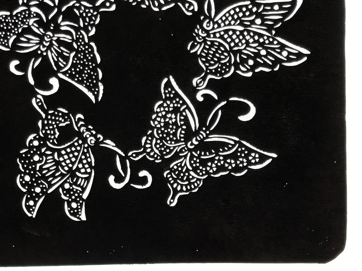 Antique Japanese Katagami Paper Kimono Stencil Katazome Butterfly Design A779